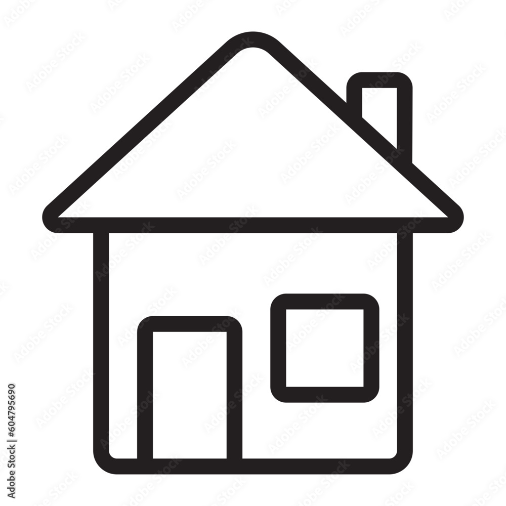 Poster home line icon