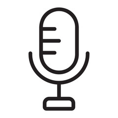 mic line icon