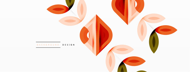 Fototapeta premium Colorful triangles and circles abstract background. Design for wallpaper, banner, background, landing page, wall art, invitation, prints, posters
