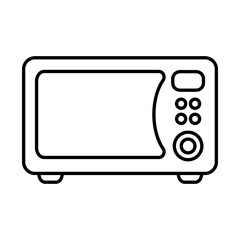 Microwave oven icon. Kitchen appliance icon. Vector illustration.