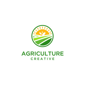 icon agriculture vector logo design