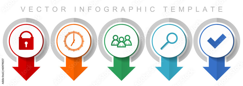 Poster internet icon set, miscellaneous pointer icons such as padlock, watch, people, lens and vote for web