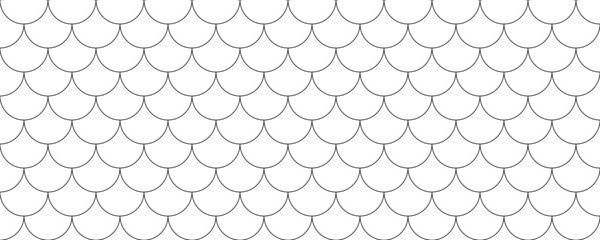 Fish, mermaid, dragon scales seamless pattern. Mermaid tail pattern. Fish and snake scale background. Abstract japanese geometric line water wave and roof tiles background. Vector illustration. © Elena Pimukova