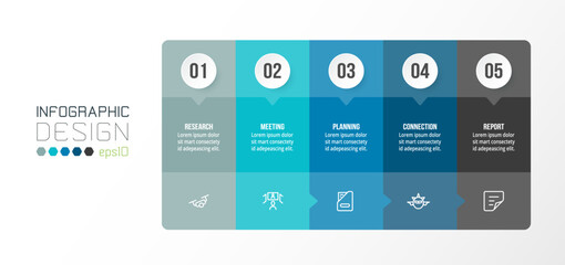 Infographic template business concept with step.