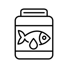 Omega 3 Line Icon Fish Oil Supplement Logo design.