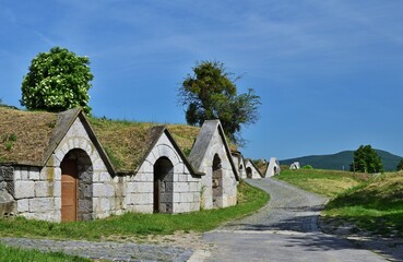 Fototapeta na wymiar Weinkeller von Hercegkút, Ungarn, Tokaj Region