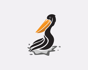 chameleon playing water art logo design template illustration inspiration