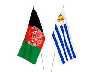 Oriental Republic of Uruguay and Islamic Republic of Afghanistan flags