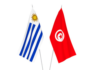 Oriental Republic of Uruguay and Republic of Tunisia flags