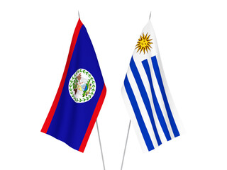 Oriental Republic of Uruguay and Belize flags