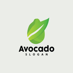 Avocado Logo, Fresh Fruit Vector, Symbol Icon Design