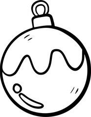 christmas ball outline 