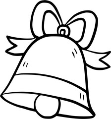 bell christmas outline 