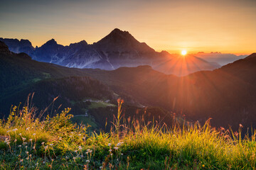 Italy, Veneto, Summer sunrise at Monte Punta