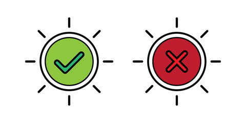 Correct and Incorrect Icons. Yes and No Icons. Positive and Negative Icons. Advantage and Disadvantage Icons. Right and Wrong Icons. Red and Green SVG Icons.