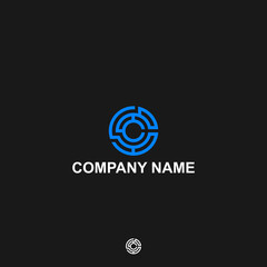monogram logo letter c blockchain, symbol, design, icon, business, initial, shape, concept, blockchain, technology, crypto, abstract, coin, sign, corporate, modern, geometric template
