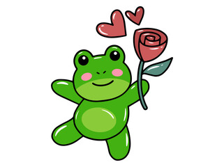 Cute cartoon Frog drawing illustration