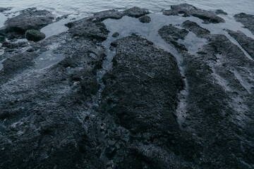 The sand on the beach.
