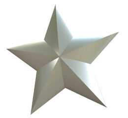 White star on a black background