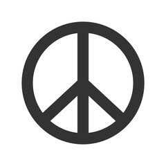 Peace sign. Antiwar symbol. Hippie icon. Vector illustration image.