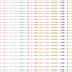 Seamless pattern with the coloured circles in a vector. 