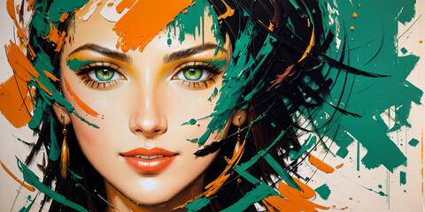 This woman embodies true beauty. Her face is a masterpiece that captures the attention of everyone around her, Generative AI