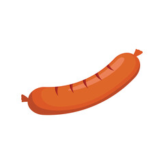 Sausage vector illustration. Isolated on white background