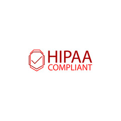HIPAA Compliance Icon. Healthcare Information Portability and Accountability Act Icon isolated on white background
