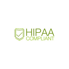 HIPAA Compliance Icon. Healthcare Information Portability and Accountability Act Icon isolated on white background