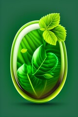 Naklejka na ściany i meble green eco icon