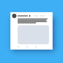 Fototapeta premium Twitter Post Template, Social Media Tweet Simple Page Mockup ,Profile Interface