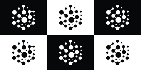 logo design bio tech icon vector illustration
