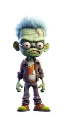 Cartoon style zombie animated character,ai generated
