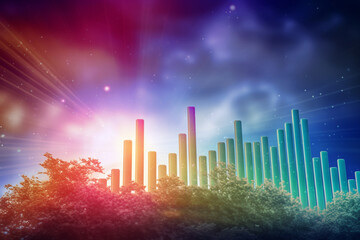 Fototapeta premium Digital online technology, businessman and tablet analyzing sales marketing data growth and economic and financial growth chart by generative AI.