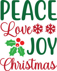 peace love joy christmas svg