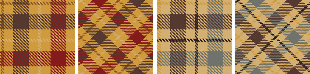 Check plaid set seamless pattern.