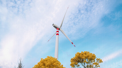 Green energy come from wind turbine electric generator