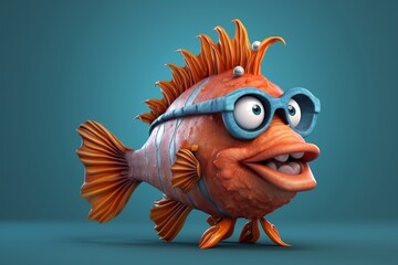 Glasses Wearing Fish The Cartoon Character AI