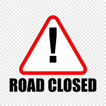 Road Closed, sign and sticker vector