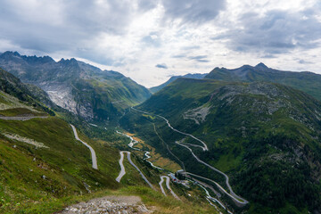 Fototapeta na wymiar Grimsel Pass in Switzerland, canton Valais, Switzerland, Europe.