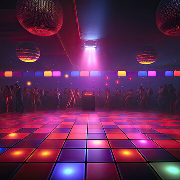 Clubbing Vibes: Dynamic Dancefloor Scene in an Electric Nightclub Created Using Generative Ai
