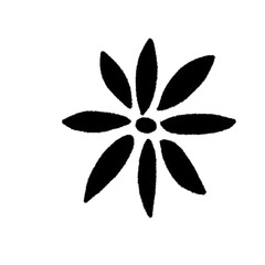 black and white flower
