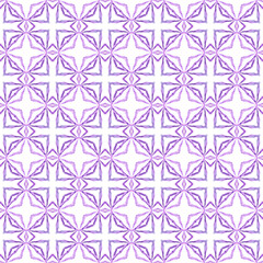 Exotic seamless pattern. Purple posh boho chic summer design. Summer exotic seamless border. Textile ready magnificent print, swimwear fabric, wallpaper, wrapping.