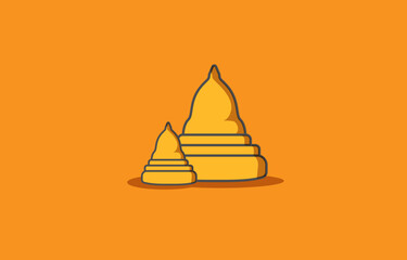 happy vesak day element illustration. vesak day banner template