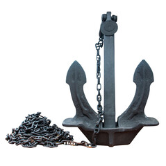 A large anchor that has been used for a long time.