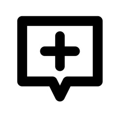 square chat bubble with add button