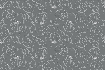 貝殻のシームレスパターン3