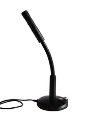 black microphone for computer with push button