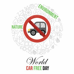 Fototapeta premium World car free day