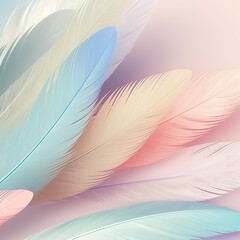 Fototapeta na wymiar pastel colour feather abstract background 